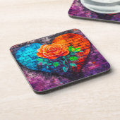 Dessous-de-verre Art Rose Ai (Côté gauche)