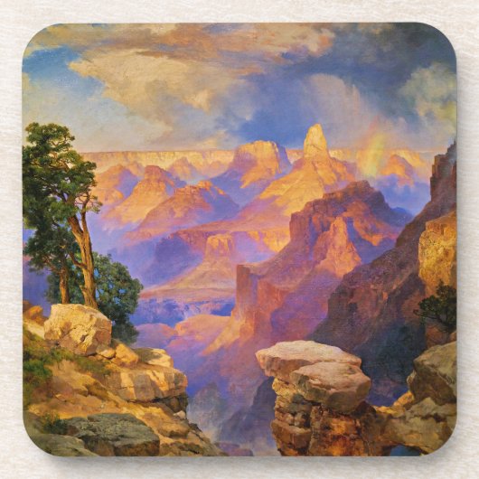 Dessous-de-verre Art Thomas Moran, Grand Canyon avec arc-en-ciel (Devant)