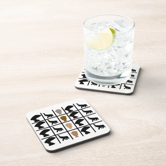 Dessous-de-verre art tribal africain Abstrait (Côté Droit)