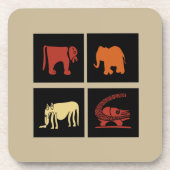 Dessous-de-verre art tribal africain Abstrait (Devant)