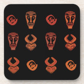 Dessous-de-verre art tribal africain Abstrait (Devant)