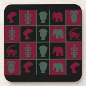 Dessous-de-verre art tribal africain Abstrait (Devant)