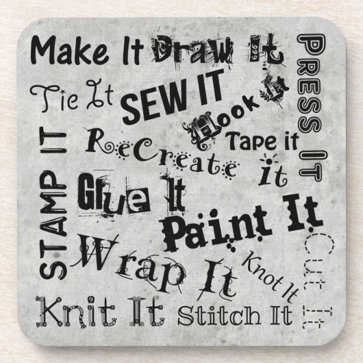 Dessous-de-verre Artisanat de fabrication Typographie Artisanat Imp (Devant)