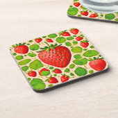 Dessous-de-verre Artwork de fraises dadaïstes (Côté gauche)
