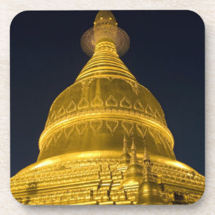 Dessous-de-verre Asie, Mayanmar, Yangon, temple bouddhiste à