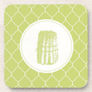 Dessous-de-verre asperges vintages modernes