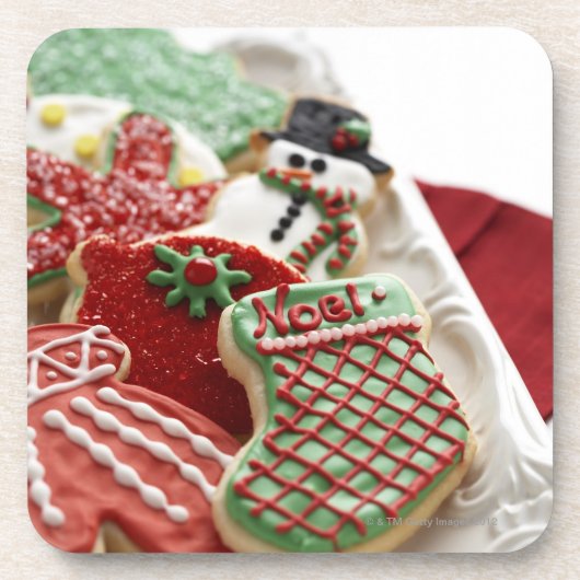 Dessous-de-verre assortiment des biscuits de fête de vacances (Devant)