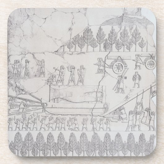 Dessous-de-verre Assyriens déplaçant un Taureau à ailes sur un (Devant)