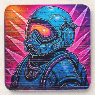 Dessous-de-verre Astronaute de Neon Cyberpunk