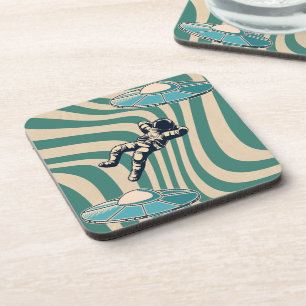 Dessous-de-verre astronaute en vol