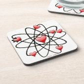Dessous-de-verre Atomic Saint-Valentin Cœurs Rouges (Côté gauche)