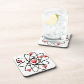 Dessous-de-verre Atomic Saint-Valentin Cœurs Rouges (Côté Droit)