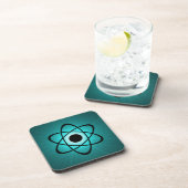 Dessous de verre atomique Nerdy, Turquoise (Côté Droit)