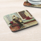 Dessous-de-verre Attendant une assistance (huile sur le panneau) (Côté gauche)