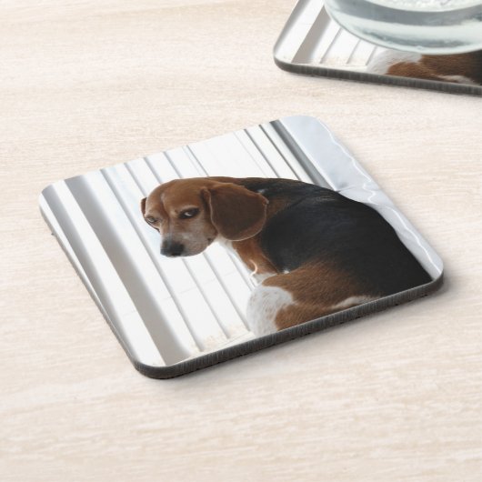 Dessous-de-verre Attitude beagle (Côté gauche)