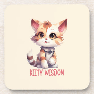 Dessous-de-verre Attitude Cat Insouciante - Conception Feline Joueu