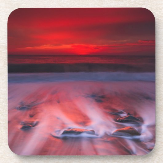 Dessous-de-verre Aube au-dessus de la mer orageuse (Devant)