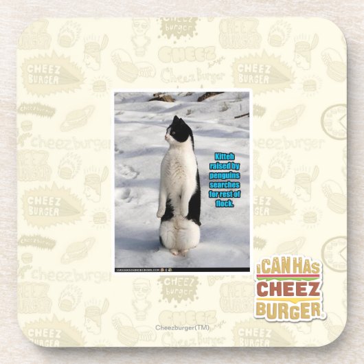 Dessous-de-verre Augmenté par des pingouins (Devant)