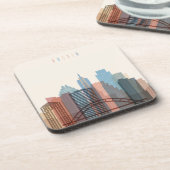 Dessous-de-verre Austin, horizon de ville du Texas | (Côté gauche)