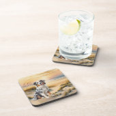 Dessous-de-verre Australian Shepherd in a Beach Cove (Côté Droit)