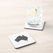 Dessous-de-verre Australie Carte Design avec des frontières cachées (Côté Droit)