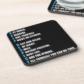 Dessous-de-verre AUTO-RESPECT - Motivationnel (Côté gauche)