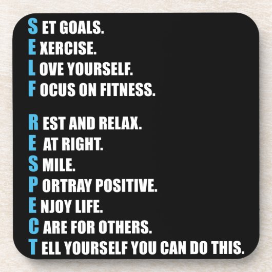 Dessous-de-verre AUTO-RESPECT - Motivationnel (Devant)