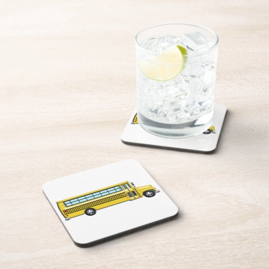 Dessous-de-verre Autobus scolaire jaune superbe (Côté Droit)