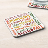 Dessous-de-verre Automne Automne Hiver Thanksgiving Bénédictions de (Côté gauche)