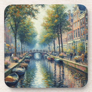 Dessous-de-verre Autumn Afternoon at the Canal - Coasters