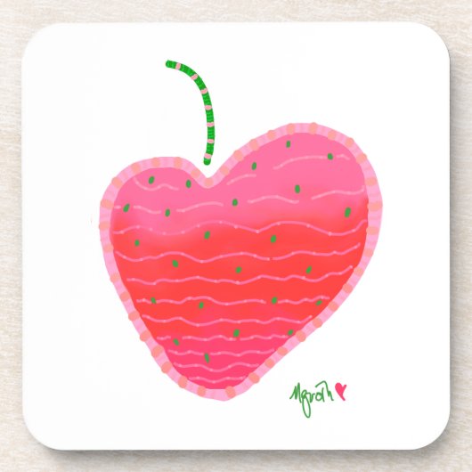 Dessous de verre aux fraises (Devant)