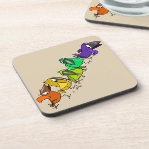 Dessous de verre aux oiseaux colorés - Votre coule