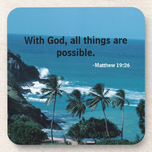 Dessous-de-verre Avec Dieu toutes les choses sont possibles Citatio