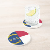 Dessous de verre avec drapeau de la Caroline du No (Côté)