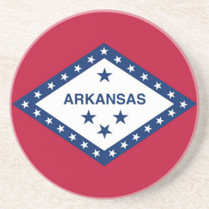 Dessous de verre avec Drapeau de l'Arkansas, États