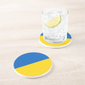 Dessous de verre avec drapeau de l'Ukraine (Côté)