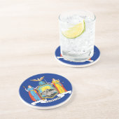 Dessous de verre avec Drapeau de New York, USA (Côté)