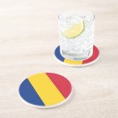 Dessous de verre avec drapeau de Roumanie (Côté)