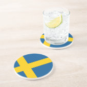 Dessous de verre avec Drapeau de Suède (Côté)