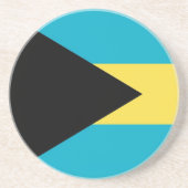 Dessous de verre avec drapeau des Bahamas (Devant)