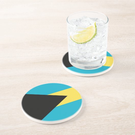 Dessous de verre avec drapeau des Bahamas (Côté)