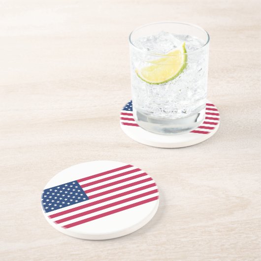 Dessous de verre avec Drapeau des Etats-Unis (Côté)
