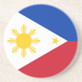 Dessous de verre avec drapeau des Philippines (Devant)
