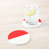 Dessous de verre avec drapeau d'Indonésie (Côté)