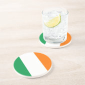 Dessous de verre avec drapeau d'Irlande (Côté)