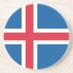 Dessous de verre avec Drapeau d'Islande