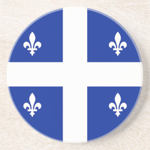 Dessous de verre avec drapeau du Québec, Canada