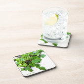 Dessous de verre avec Feuilles ivoy (Côté Droit)