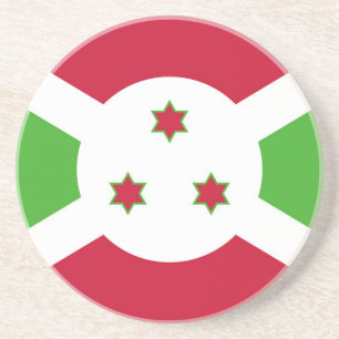 Dessous de verre avec le drapeau du Burundi