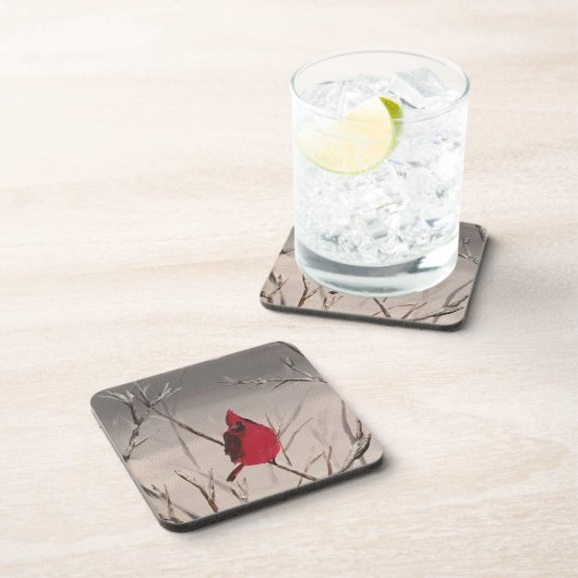 Dessous de verre avec les cardinaux (Côté Droit)
